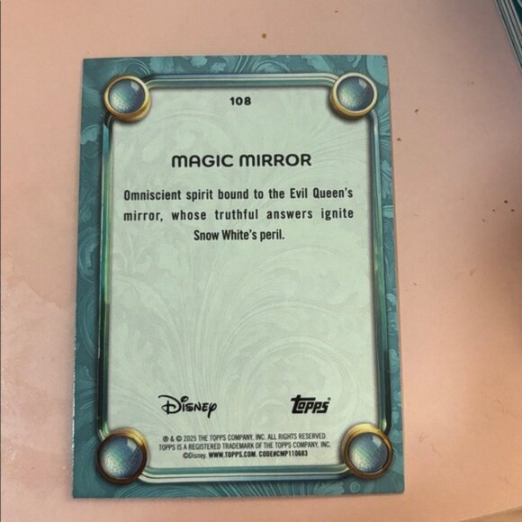 2025 Topps Disney Wonder Tier 2 Foil Card-#108 Magic Mirror - Picture 2 of 2